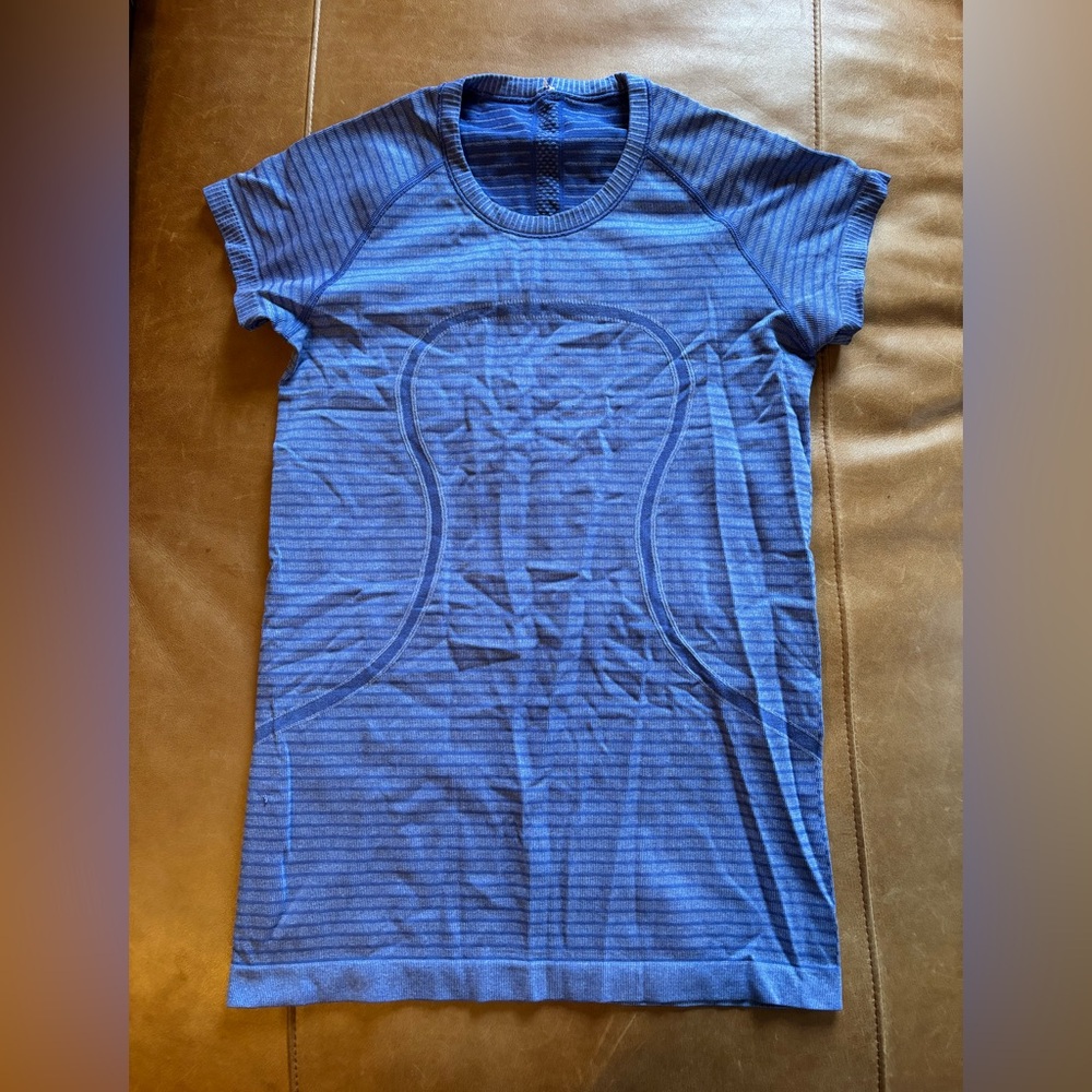 Lululemon Athletica Blue Striped Top